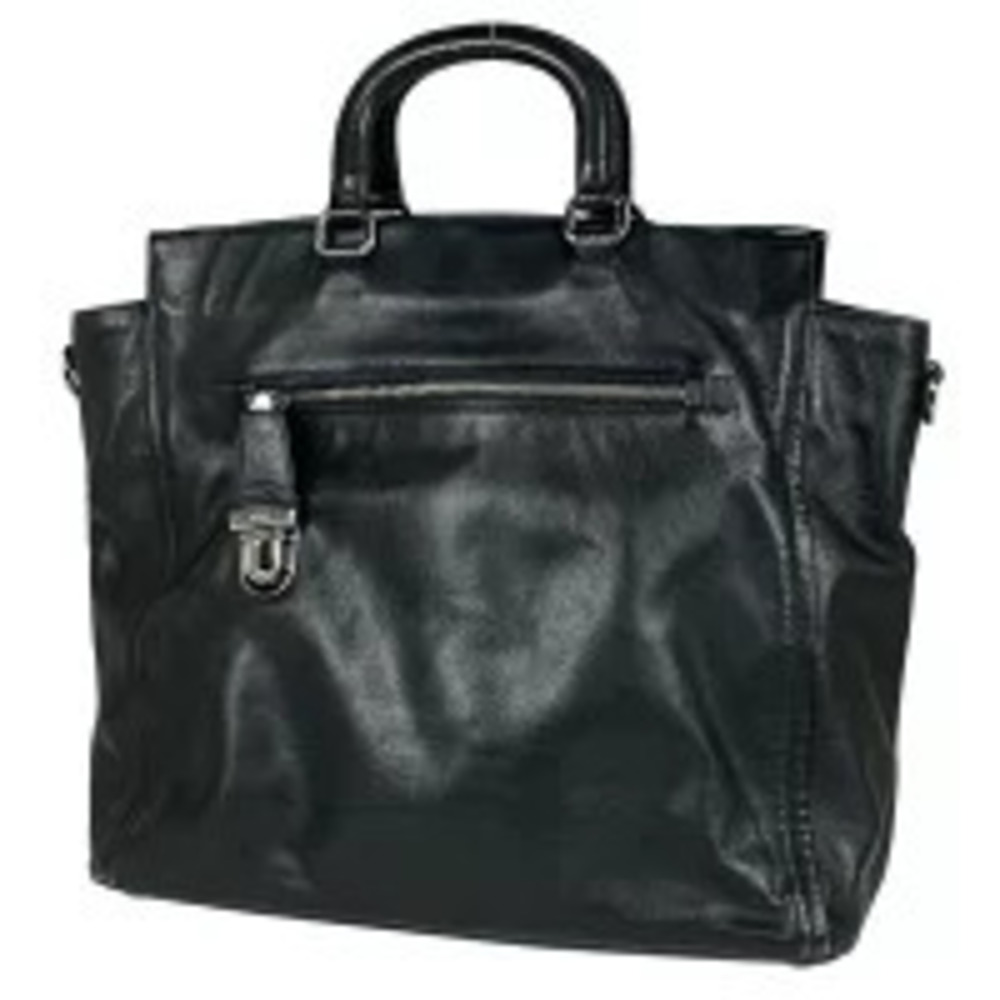 Prada Plate 2way Shoulder Bag Leather Nero Black